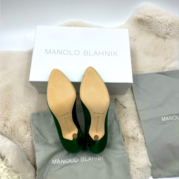 Manolo Blahnik Hangisi Crystal Buckle Pump - Picture 4 of 8